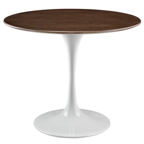 Modway Lippa 36" Round Walnut Dining Table In Walnut - Walmart.com intended for Modway Lippa 36" Round Veneer And Mdf Dining Table In Black/Walnut